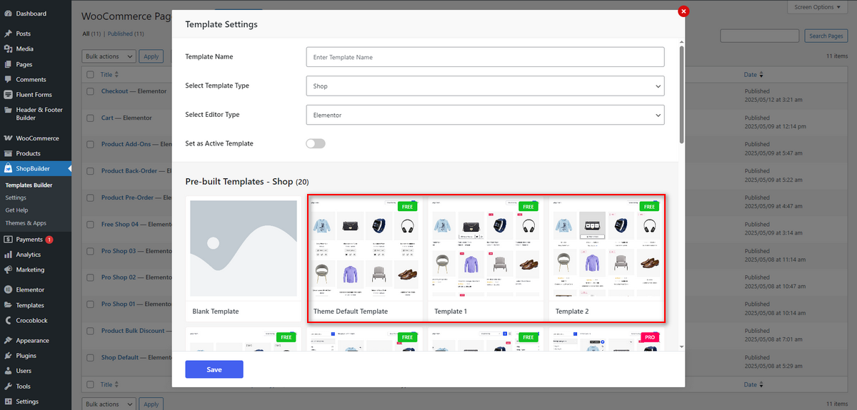 Screenshot of Page Layout