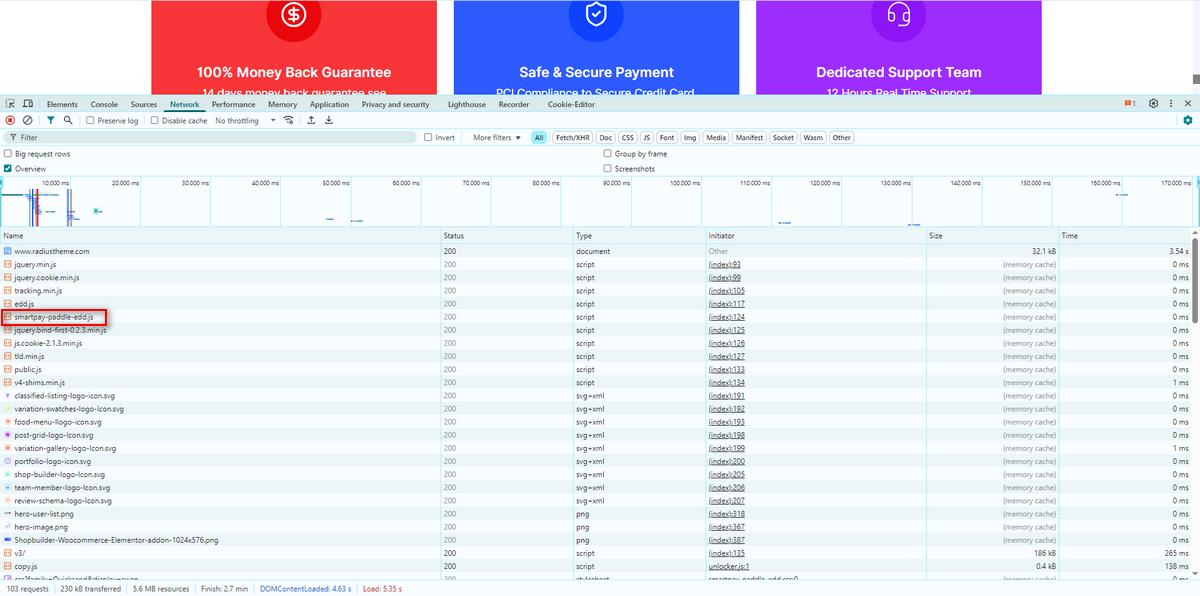 Find plugins with Chrome Devtools