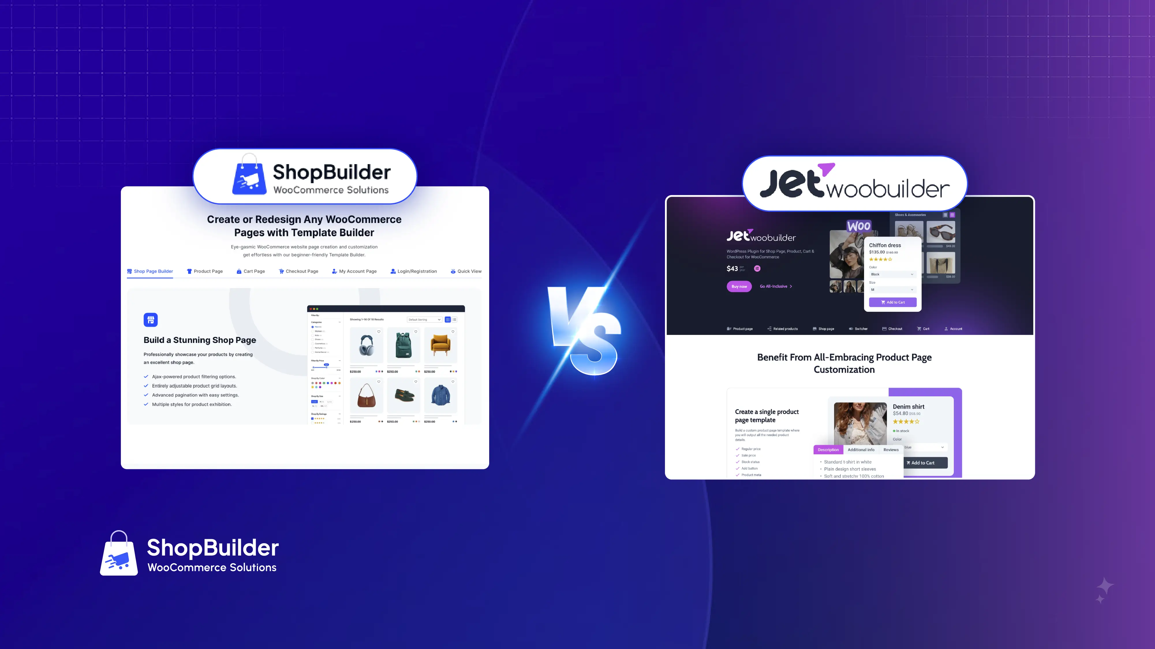 ShopBuilder vs JetWooBuilder