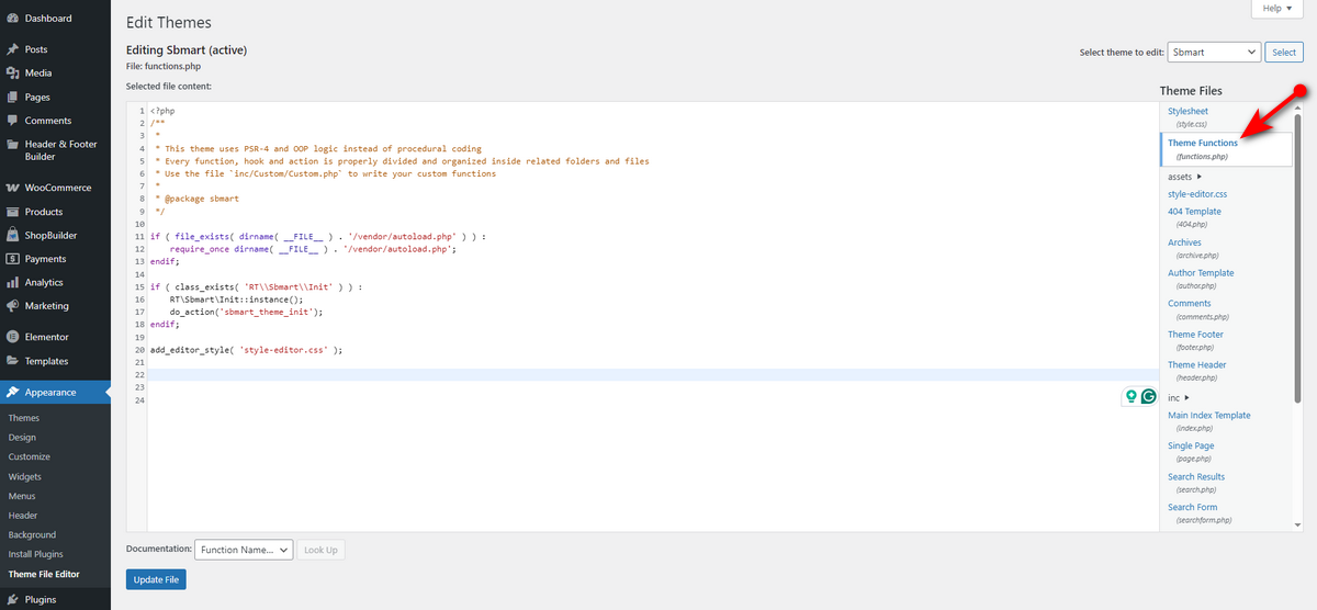 theme functions