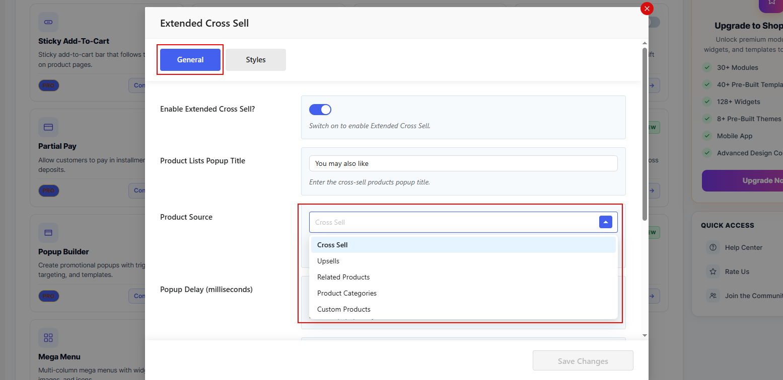 Product Source Settings