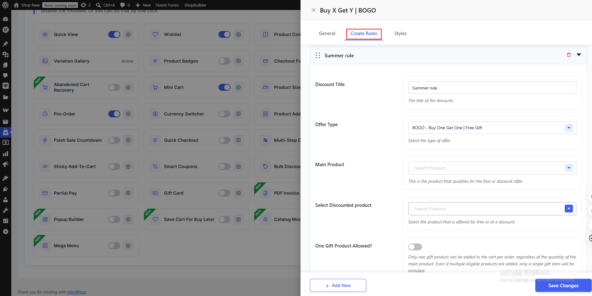 Create Your BOGO Rule