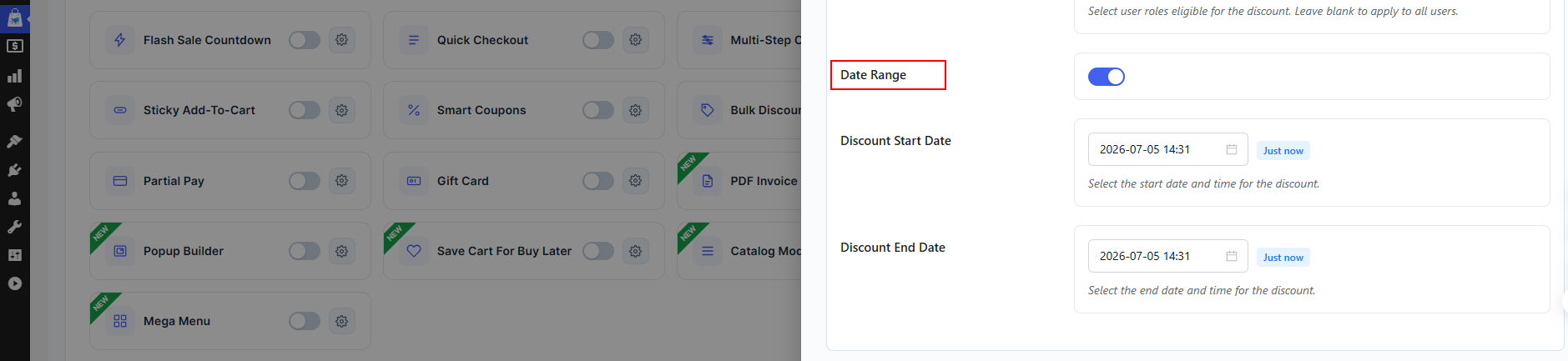 Set a Date Range